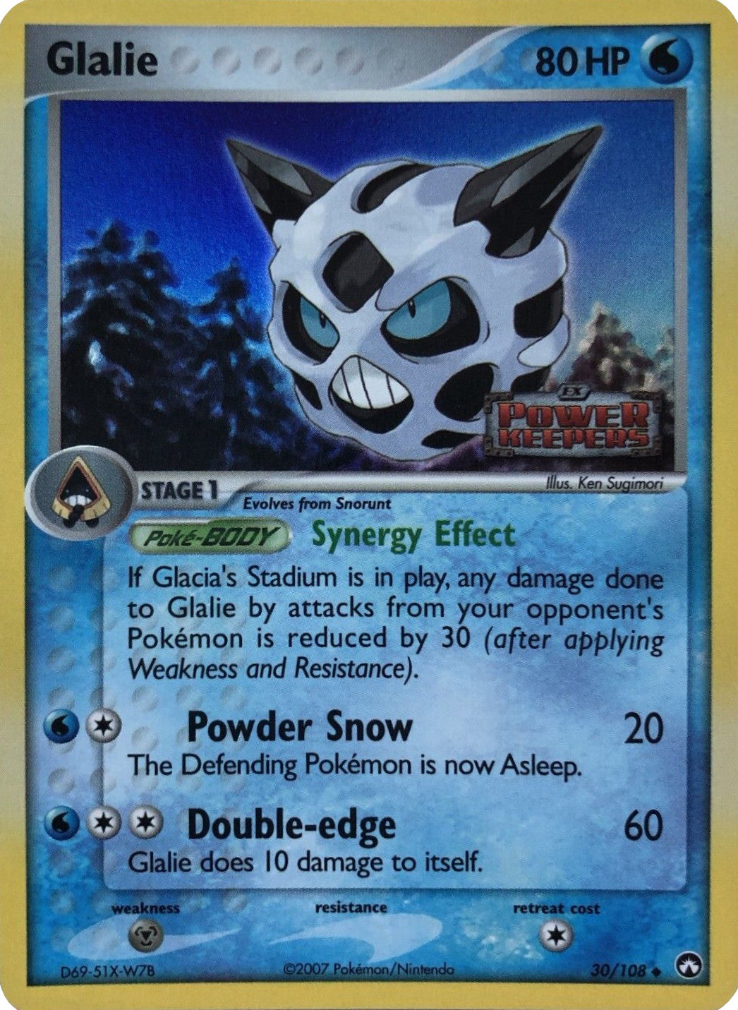 Glalie (30/108) (Stamped) [EX: Power Keepers] | Jomio and Rueliete's Cards and Comics