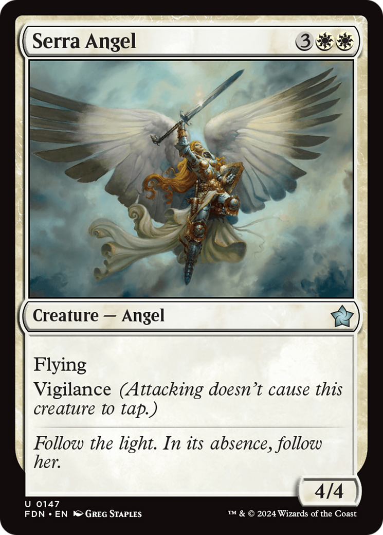 Serra Angel [Foundations] | Jomio and Rueliete's Cards and Comics