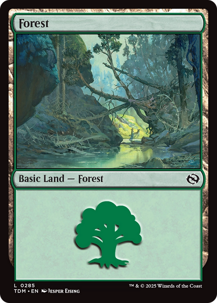 Forest (0285) [Tarkir: Dragonstorm] | Jomio and Rueliete's Cards and Comics