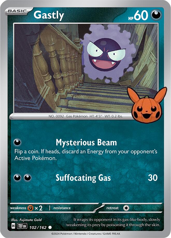 Gastly (102/162) [Trick or Trade 2024] | Jomio and Rueliete's Cards and Comics