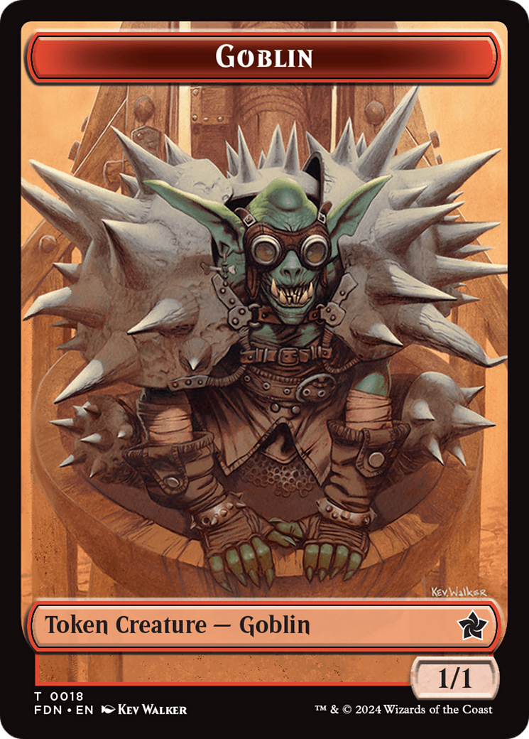 Goblin // Treasure Double-Sided Token [Foundations Tokens] | Jomio and Rueliete's Cards and Comics