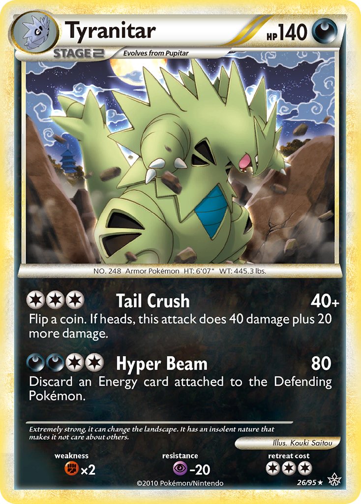 Tyranitar (26/95) (Theme Deck Exclusive) [HeartGold & SoulSilver: Unleashed] | Jomio and Rueliete's Cards and Comics