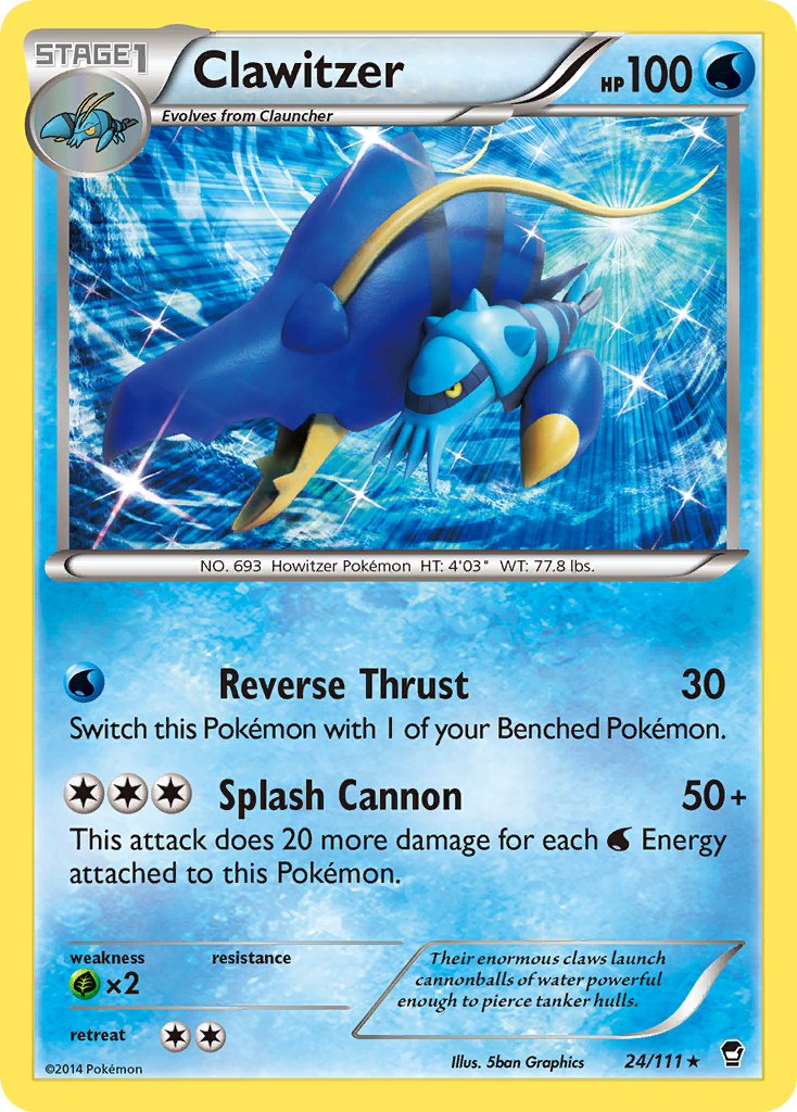 Clawitzer (24/111) [XY: Furious Fists] | Jomio and Rueliete's Cards and Comics