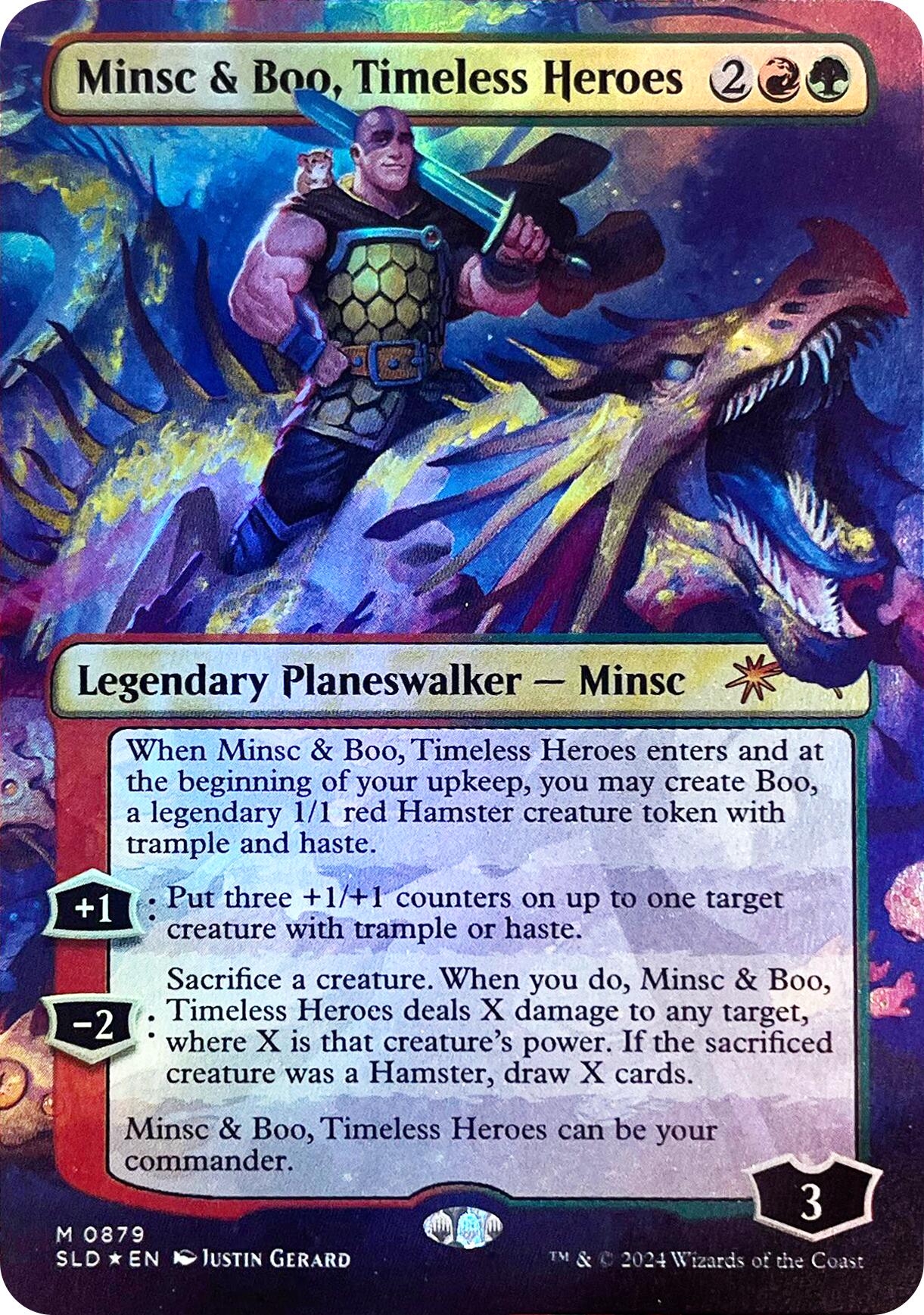 Minsc & Boo, Timeless Heroes (Rainbow Foil) [Secret Lair Drop Series] | Jomio and Rueliete's Cards and Comics