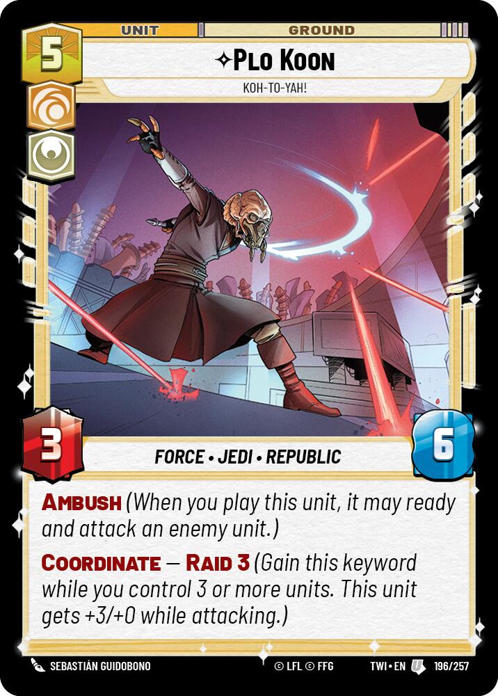 Plo Koon - Koh-to-yah! (196/257) (196/257) [Twilight of the Republic] | Jomio and Rueliete's Cards and Comics