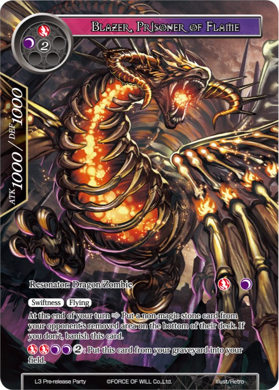 Blazer, Prisoner of Flame (L3 Pre-release Party) [Promo Cards] | Jomio and Rueliete's Cards and Comics