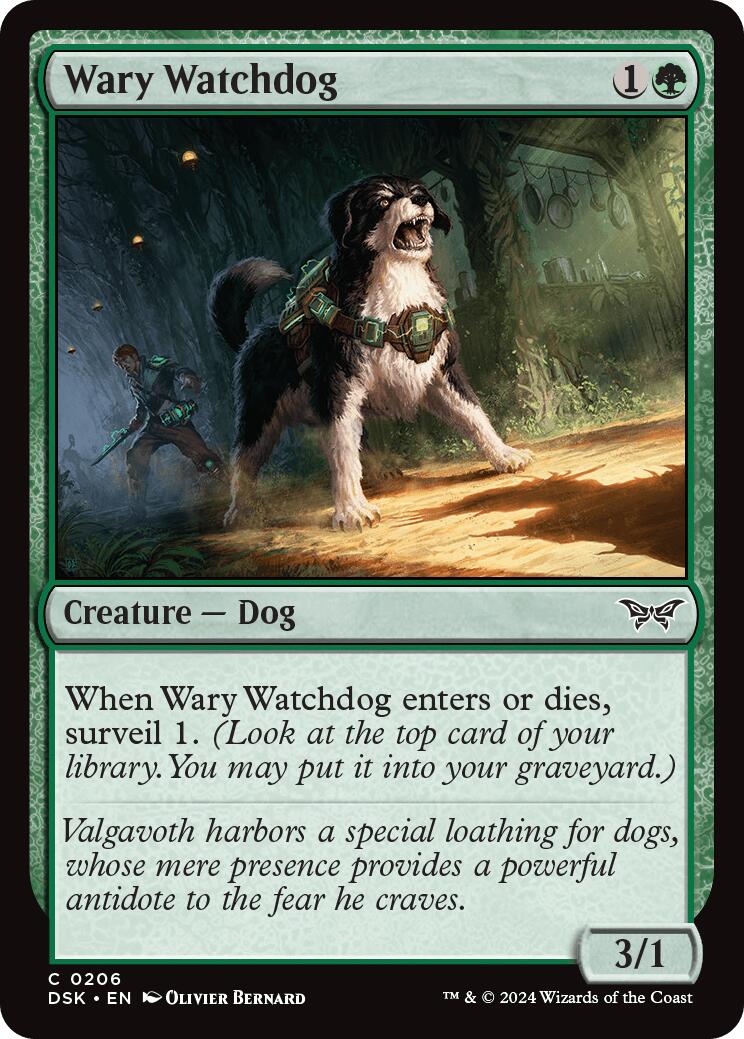 Wary Watchdog [Duskmourn: House of Horror] | Jomio and Rueliete's Cards and Comics