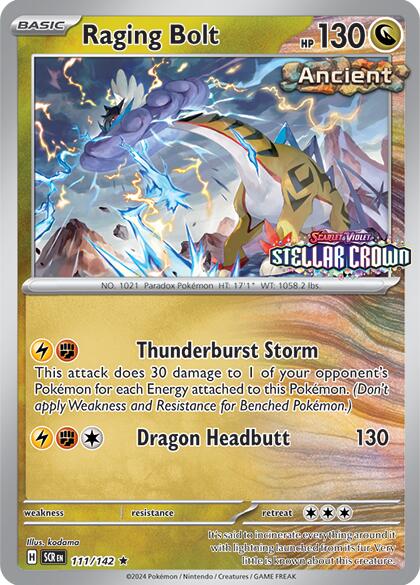 Raging Bolt (111/142) (Cosmo Holo - Best Buy Exclusive) [Miscellaneous Cards] | Jomio and Rueliete's Cards and Comics
