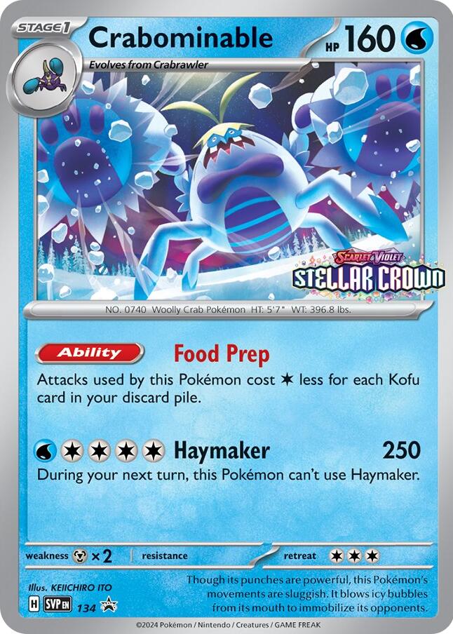 Crabominable (SVP134) [Scarlet & Violet: Black Star Promos] | Jomio and Rueliete's Cards and Comics
