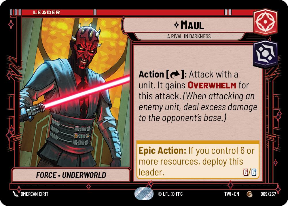 Maul - A Rival in Darkness (009/257) (009/257) [Twilight of the Republic] | Jomio and Rueliete's Cards and Comics
