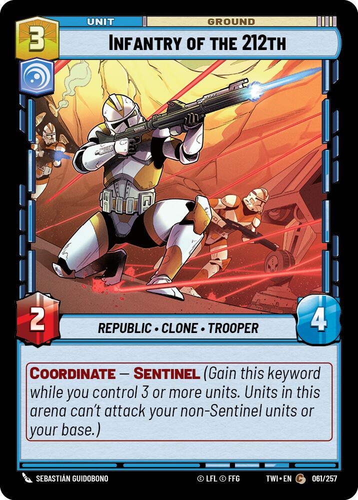 Infantry of the 212th (061/257) (061/257) [Twilight of the Republic] | Jomio and Rueliete's Cards and Comics