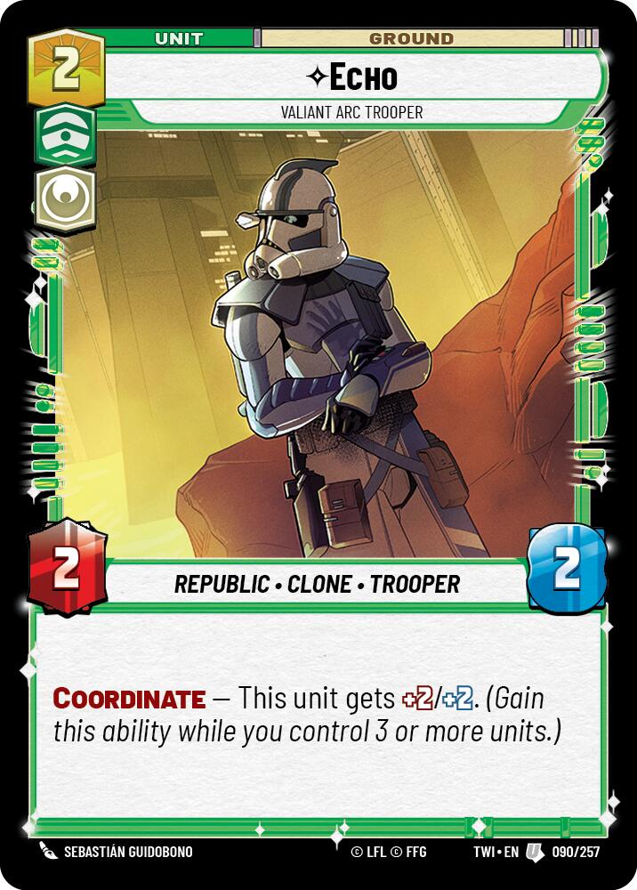 Echo - Valiant Arc Trooper (090/257) (090/257) [Twilight of the Republic] | Jomio and Rueliete's Cards and Comics
