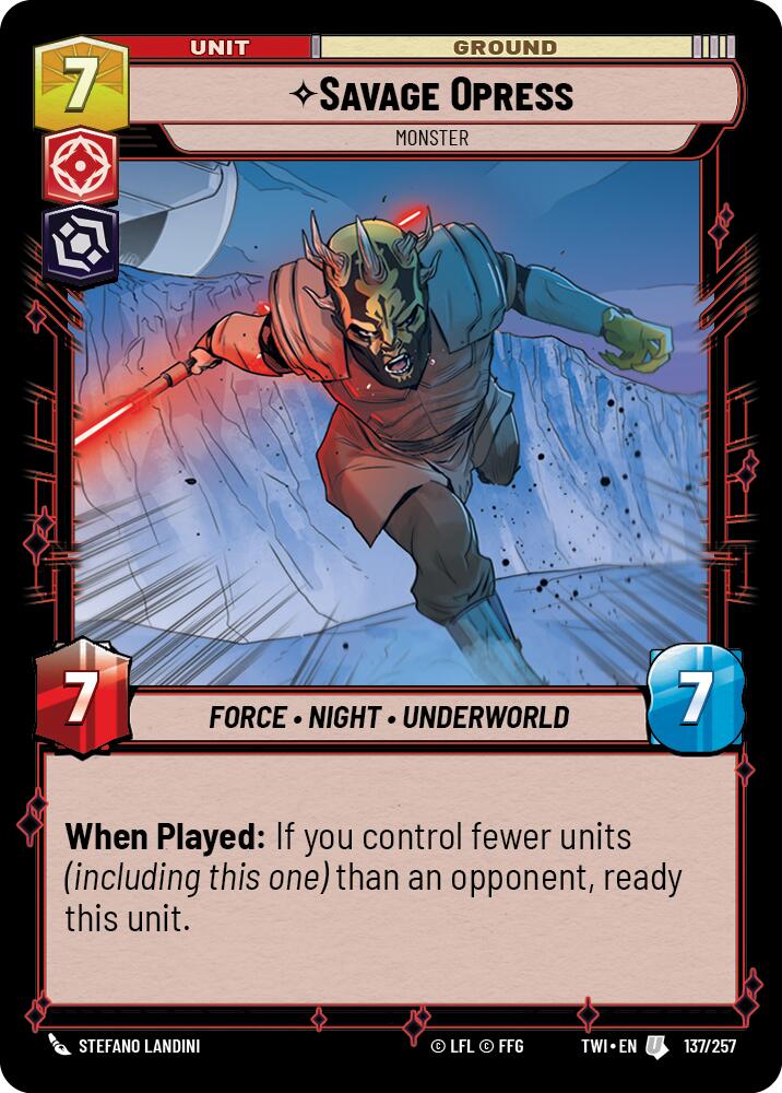 Savage Opress - Monster (137/257) (137/257) [Twilight of the Republic] | Jomio and Rueliete's Cards and Comics