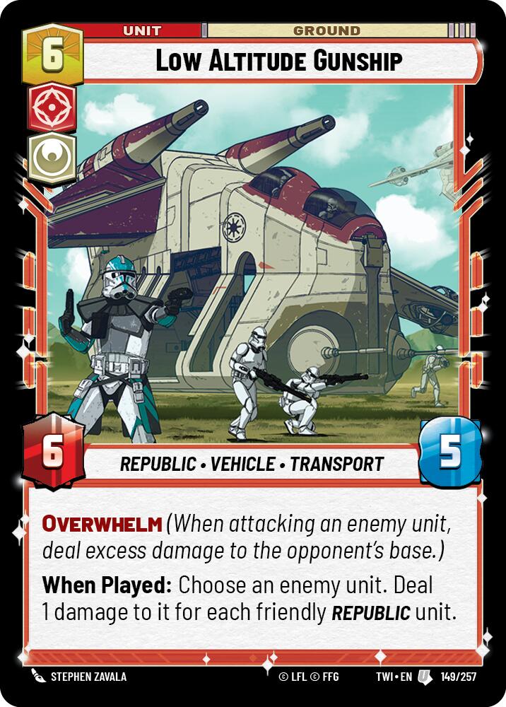 Low Altitude Gunship (149/257) (149/257) [Twilight of the Republic] | Jomio and Rueliete's Cards and Comics