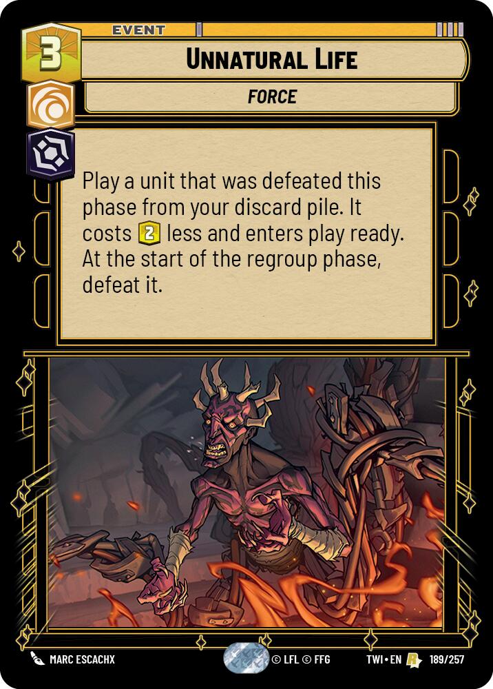 Unnatural Life (189/257) (189/257) [Twilight of the Republic] | Jomio and Rueliete's Cards and Comics