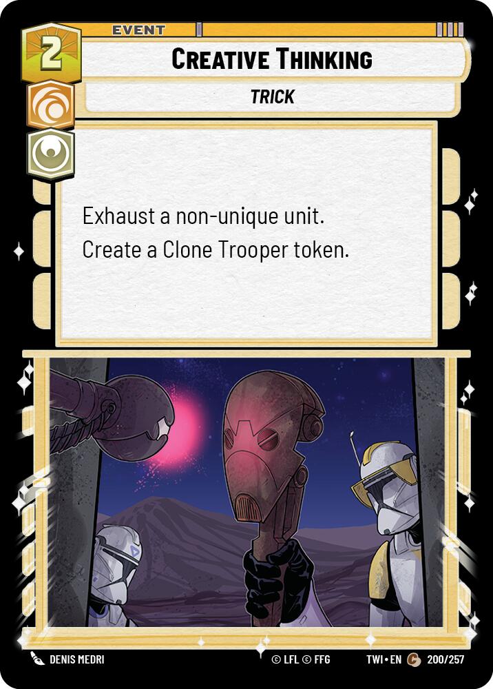 Creative Thinking (200/257) (200/257) [Twilight of the Republic] | Jomio and Rueliete's Cards and Comics