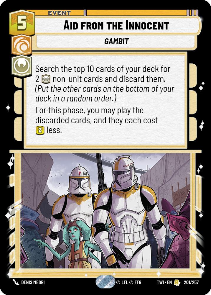 Aid from the Innocent (201/257) (201/257) [Twilight of the Republic] | Jomio and Rueliete's Cards and Comics