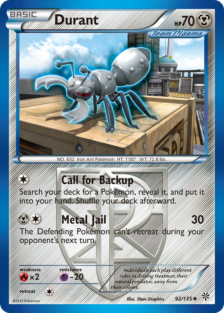 Durant (92/135) [Black & White: Plasma Storm] | Jomio and Rueliete's Cards and Comics