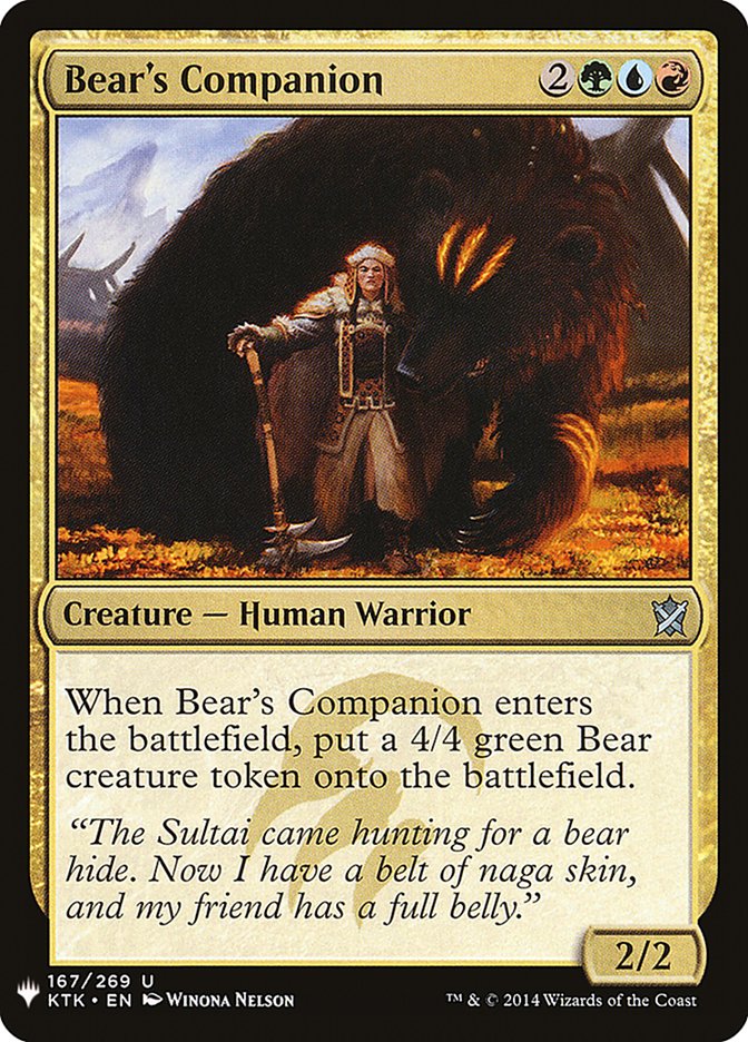 Bear's Companion [Mystery Booster] | Jomio and Rueliete's Cards and Comics