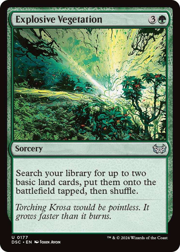 Explosive Vegetation [Duskmourn: House of Horror Commander] | Jomio and Rueliete's Cards and Comics