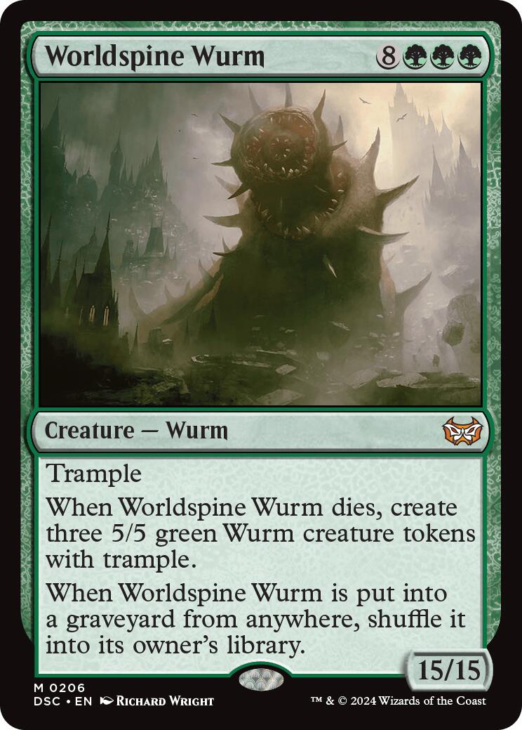 Worldspine Wurm [Duskmourn: House of Horror Commander] | Jomio and Rueliete's Cards and Comics