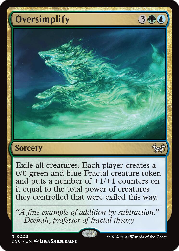 Oversimplify [Duskmourn: House of Horror Commander] | Jomio and Rueliete's Cards and Comics