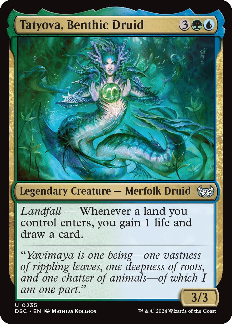 Tatyova, Benthic Druid [Duskmourn: House of Horror Commander] | Jomio and Rueliete's Cards and Comics