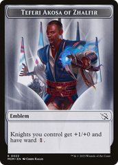 Treasure (20) // Teferi Akosa of Zhalfir Emblem Double-Sided Token [March of the Machine Tokens] | Jomio and Rueliete's Cards and Comics