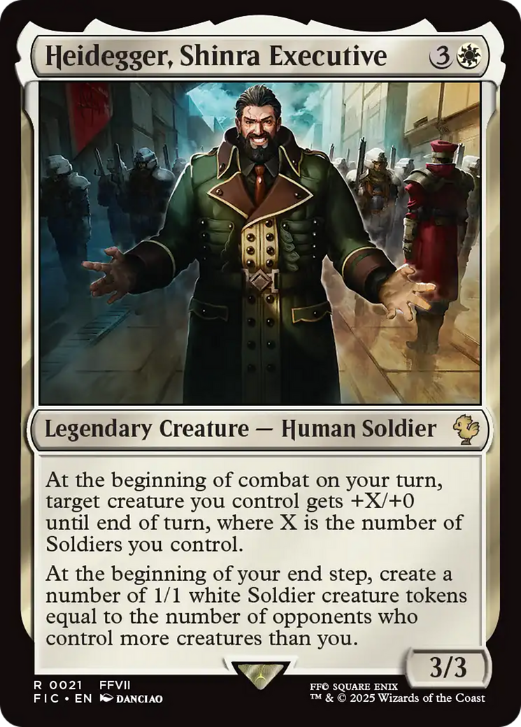 Heidegger, Shinra Executive [FINAL FANTASY Commander] | Jomio and Rueliete's Cards and Comics