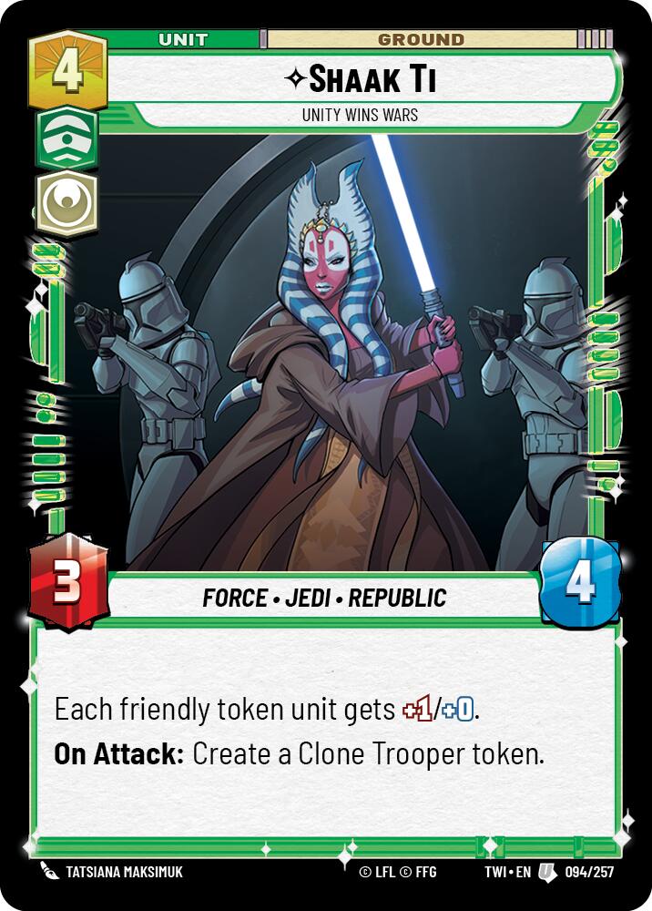 Shaak Ti - Unity Wins Wars (094/257) (094/257) [Twilight of the Republic] | Jomio and Rueliete's Cards and Comics