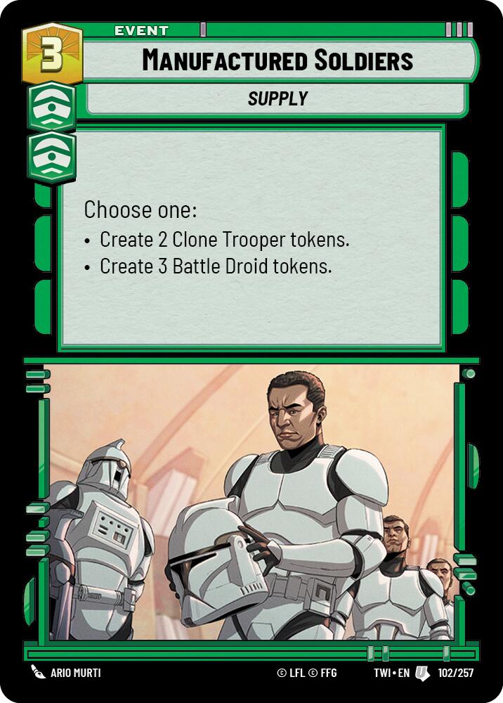Manufactured Soldiers (102/257) (102/257) [Twilight of the Republic] | Jomio and Rueliete's Cards and Comics