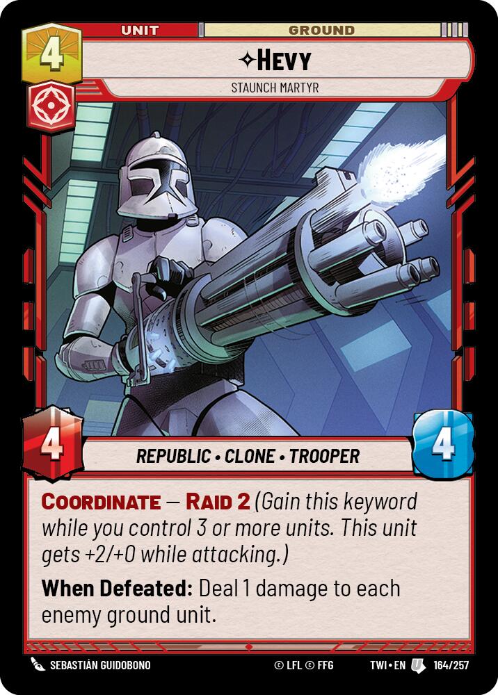 Hevy - Staunch Martyr (164/257) (164/257) [Twilight of the Republic] | Jomio and Rueliete's Cards and Comics