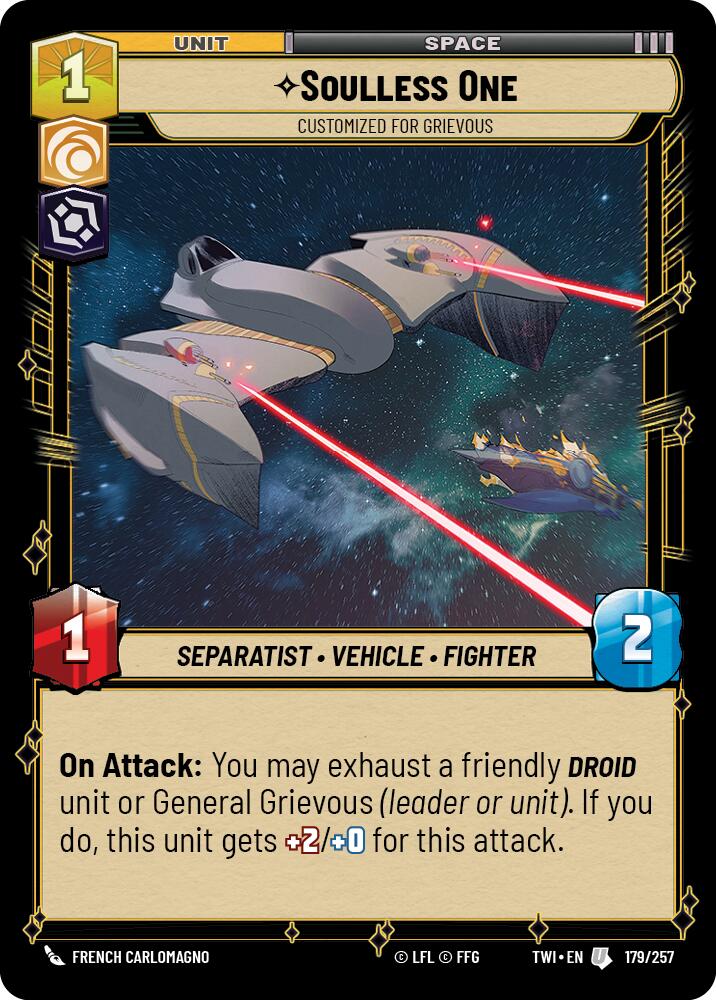 Soulless One - Customized for Grievous (179/257) (179/257) [Twilight of the Republic] | Jomio and Rueliete's Cards and Comics