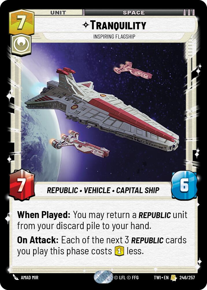 Tranquility - Inspiring Flagship (246/257) (246/257) [Twilight of the Republic] | Jomio and Rueliete's Cards and Comics