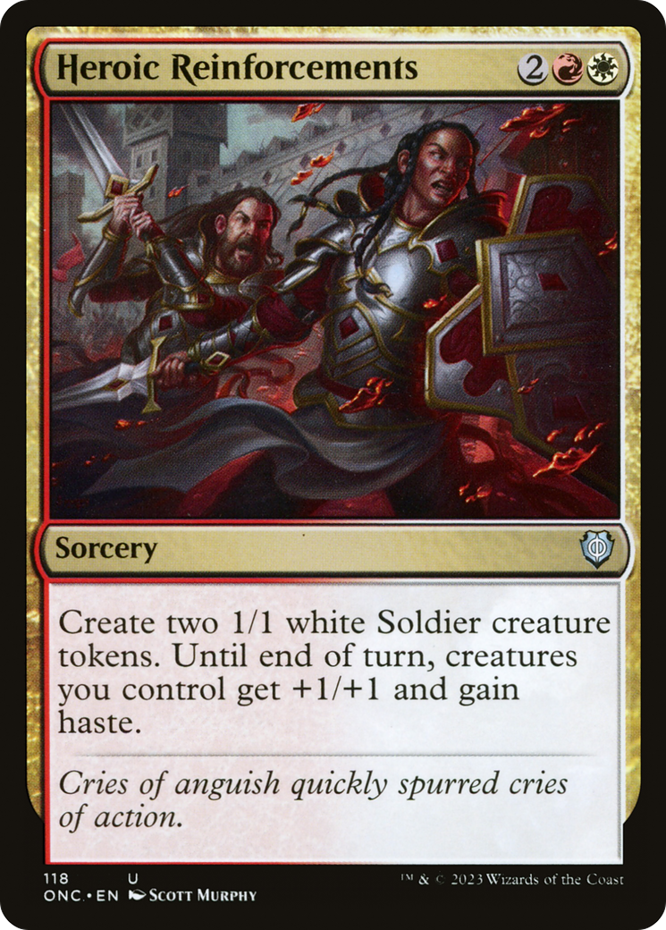 Heroic Reinforcements [Phyrexia: All Will Be One Commander] | Jomio and Rueliete's Cards and Comics