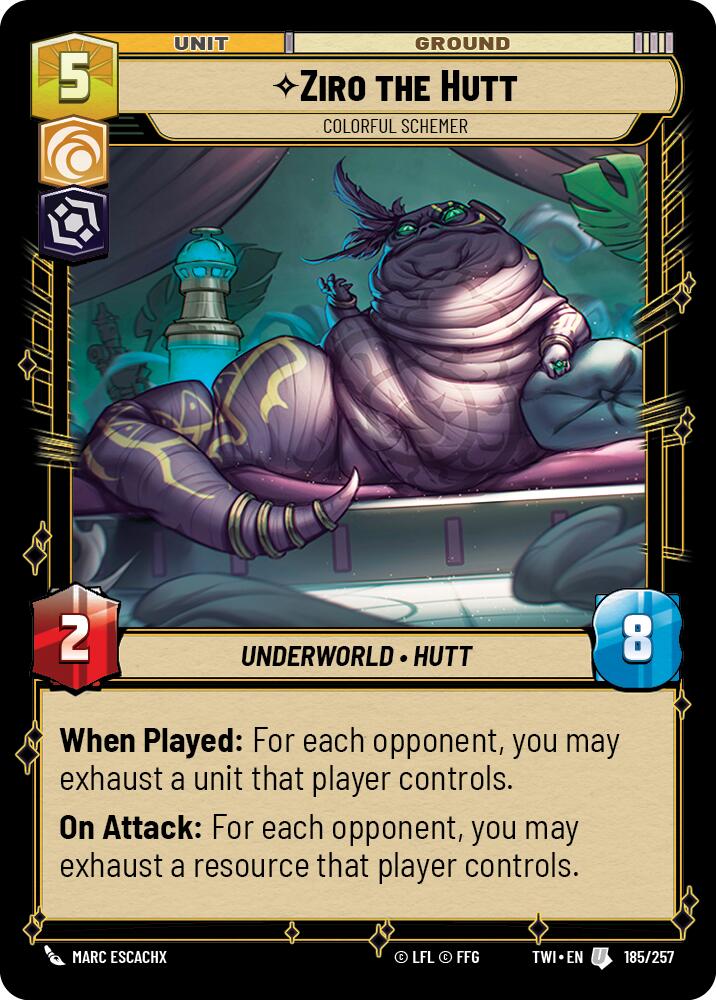 Ziro the Hutt - Colorful Schemer (185/257) (185/257) [Twilight of the Republic] | Jomio and Rueliete's Cards and Comics