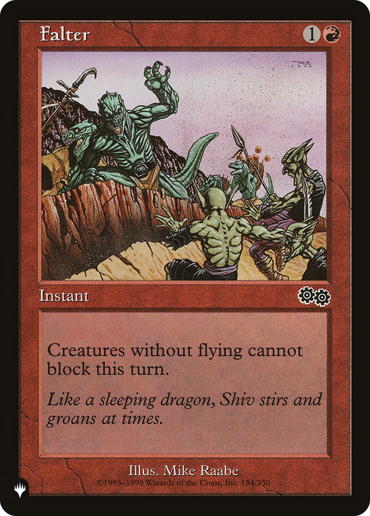 Falter [The List] | Jomio and Rueliete's Cards and Comics