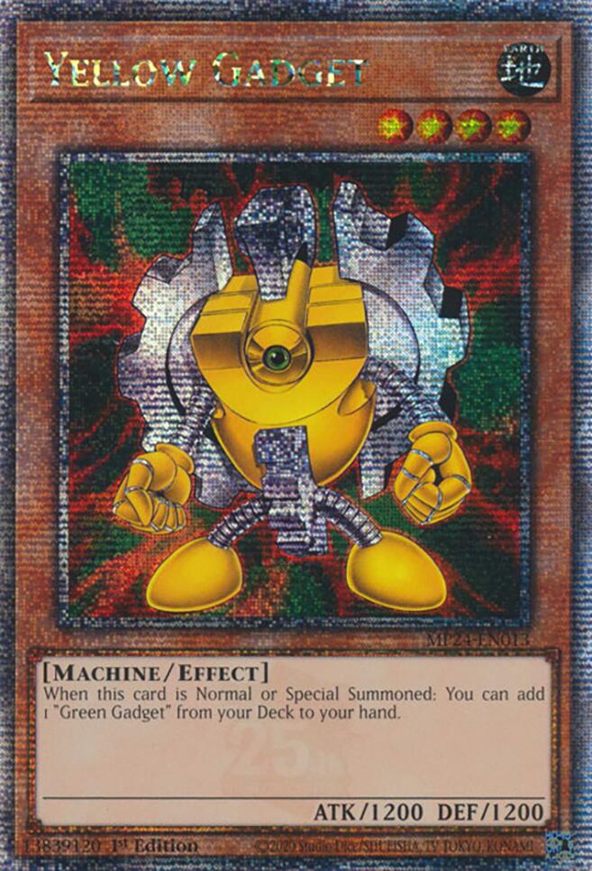 Yellow Gadget [MP24-EN013] Quarter Century Secret Rare | Jomio and Rueliete's Cards and Comics