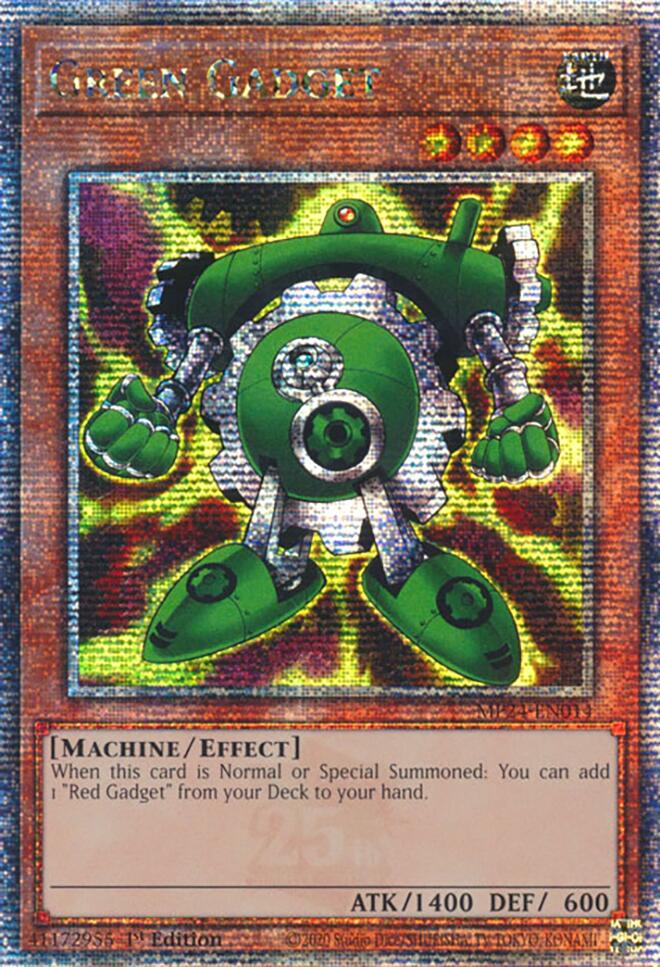 Green Gadget [MP24-EN014] Quarter Century Secret Rare | Jomio and Rueliete's Cards and Comics