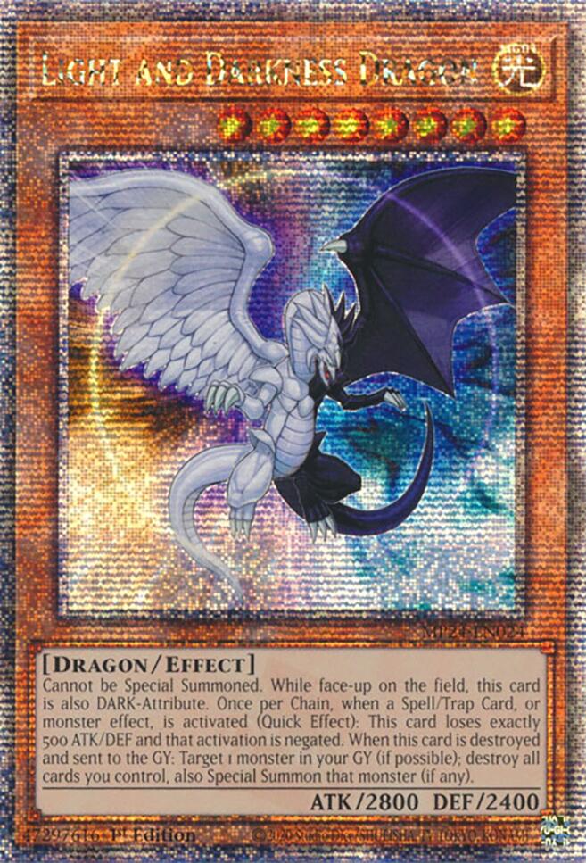 Light and Darkness Dragon [MP24-EN024] Quarter Century Secret Rare | Jomio and Rueliete's Cards and Comics