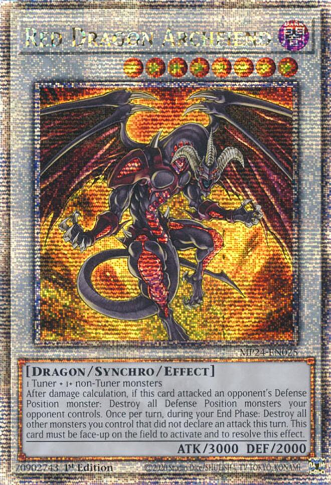 Red Dragon Archfiend [MP24-EN025] Quarter Century Secret Rare | Jomio and Rueliete's Cards and Comics