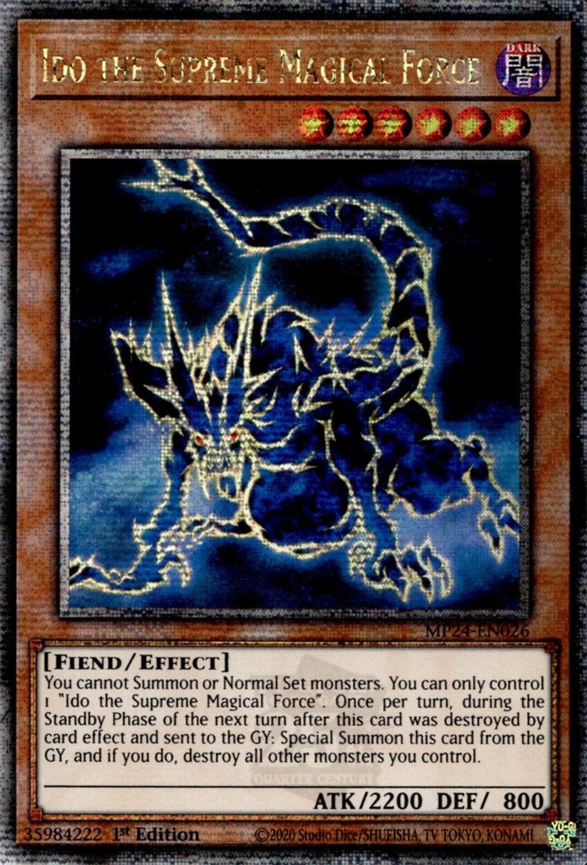 Ido the Supreme Magical Force [MP24-EN026] Quarter Century Secret Rare | Jomio and Rueliete's Cards and Comics
