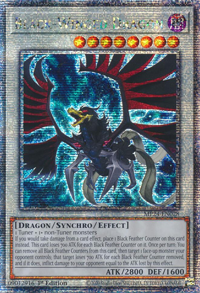 Black-Winged Dragon [MP24-EN028] Quarter Century Secret Rare | Jomio and Rueliete's Cards and Comics