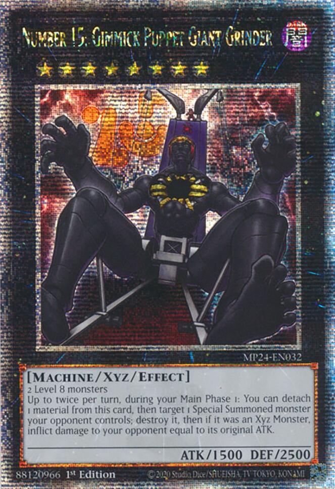 Number 15: Gimmick Puppet Giant Grinder [MP24-EN032] Quarter Century Secret Rare | Jomio and Rueliete's Cards and Comics