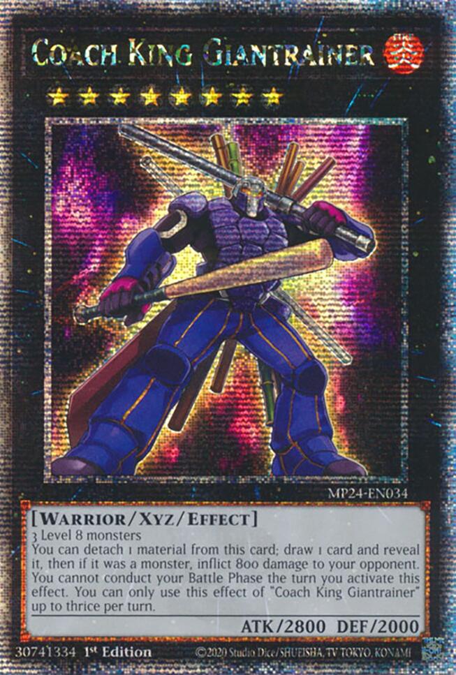 Coach King Giantrainer [MP24-EN034] Quarter Century Secret Rare | Jomio and Rueliete's Cards and Comics