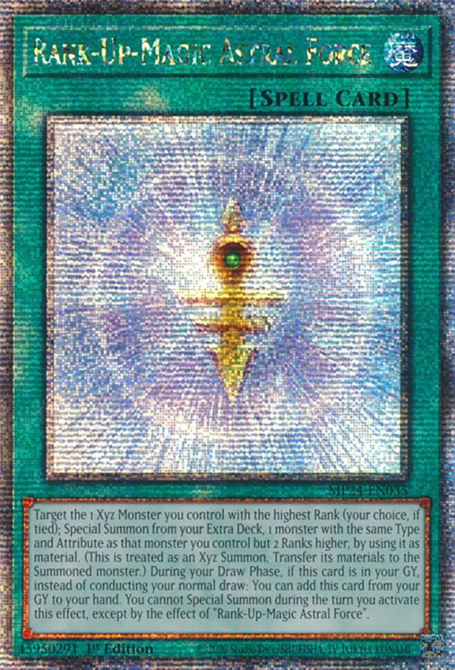 Rank-Up-Magic Astral Force [MP24-EN035] Quarter Century Secret Rare | Jomio and Rueliete's Cards and Comics