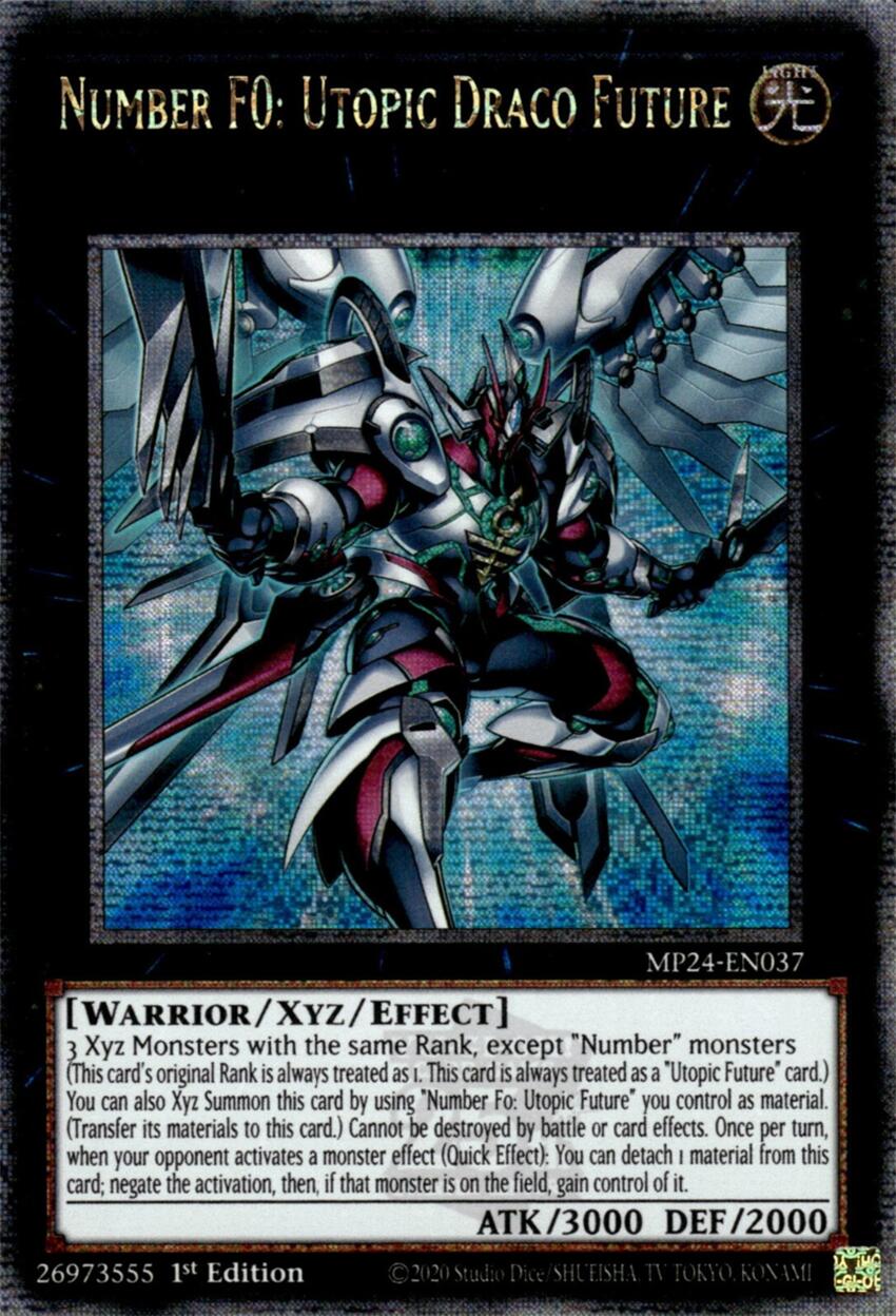 Number F0: Utopic Draco Future [MP24-EN037] Quarter Century Secret Rare | Jomio and Rueliete's Cards and Comics