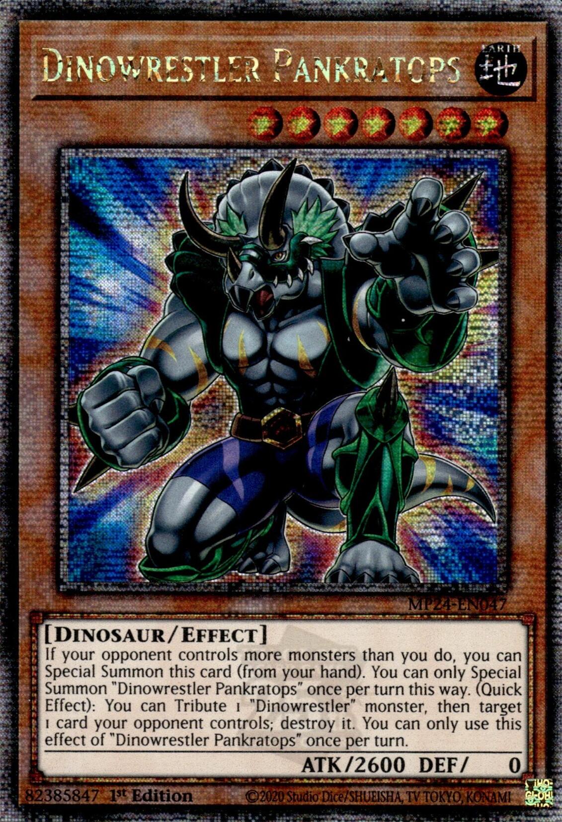 Dinowrestler Pankratops [MP24-EN047] Quarter Century Secret Rare | Jomio and Rueliete's Cards and Comics