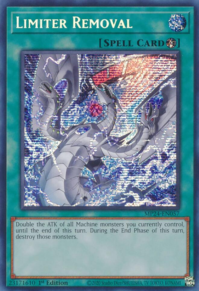 Limiter Removal (Alternate Art) [MP24-EN057] Prismatic Secret Rare | Jomio and Rueliete's Cards and Comics