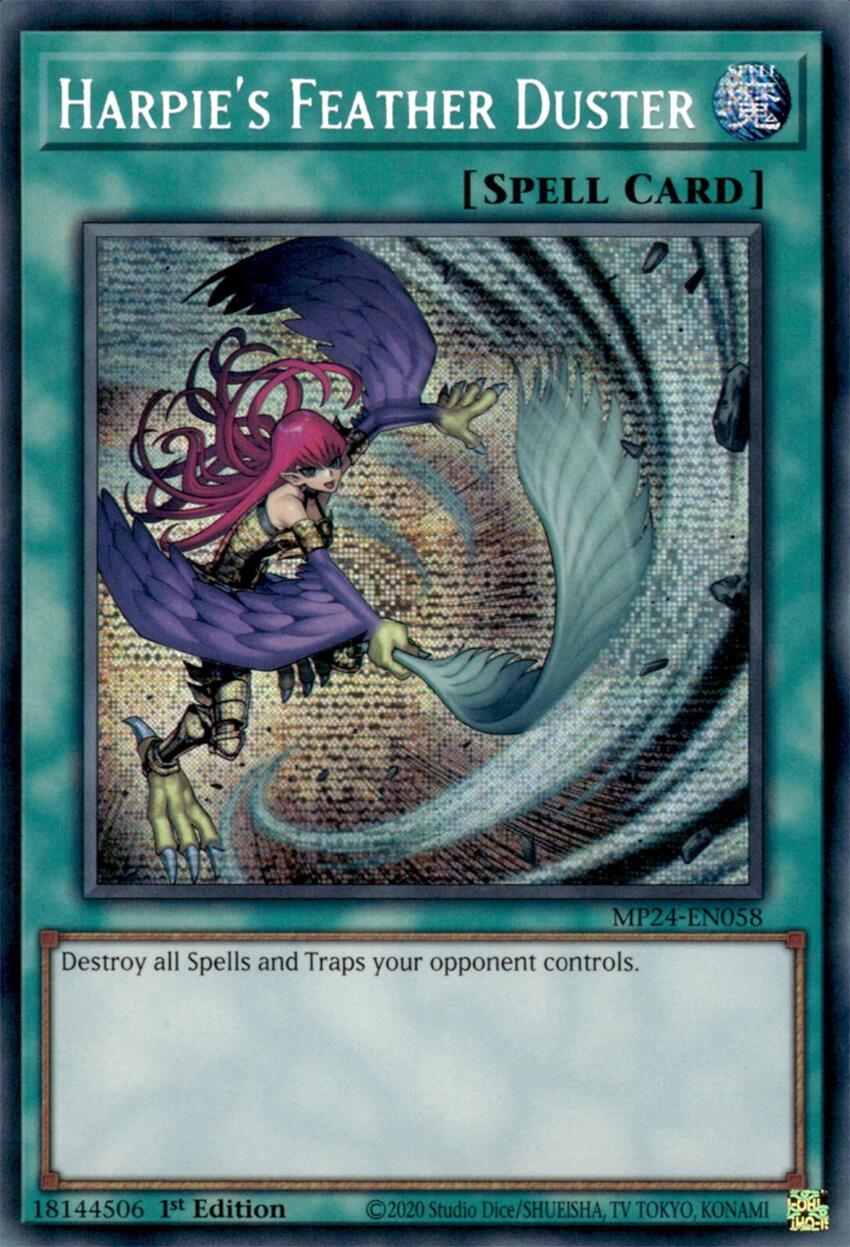 Harpie's Feather Duster (Alternate Art) [MP24-EN058] Prismatic Secret Rare | Jomio and Rueliete's Cards and Comics